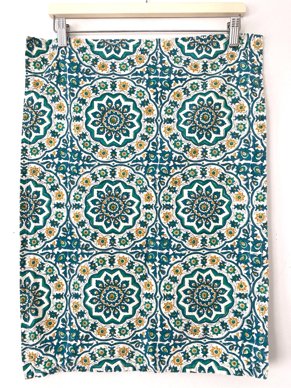 Accent Cotton Table Matt Moroccan Tile Print 17x24 Cottagecore Boho Euro